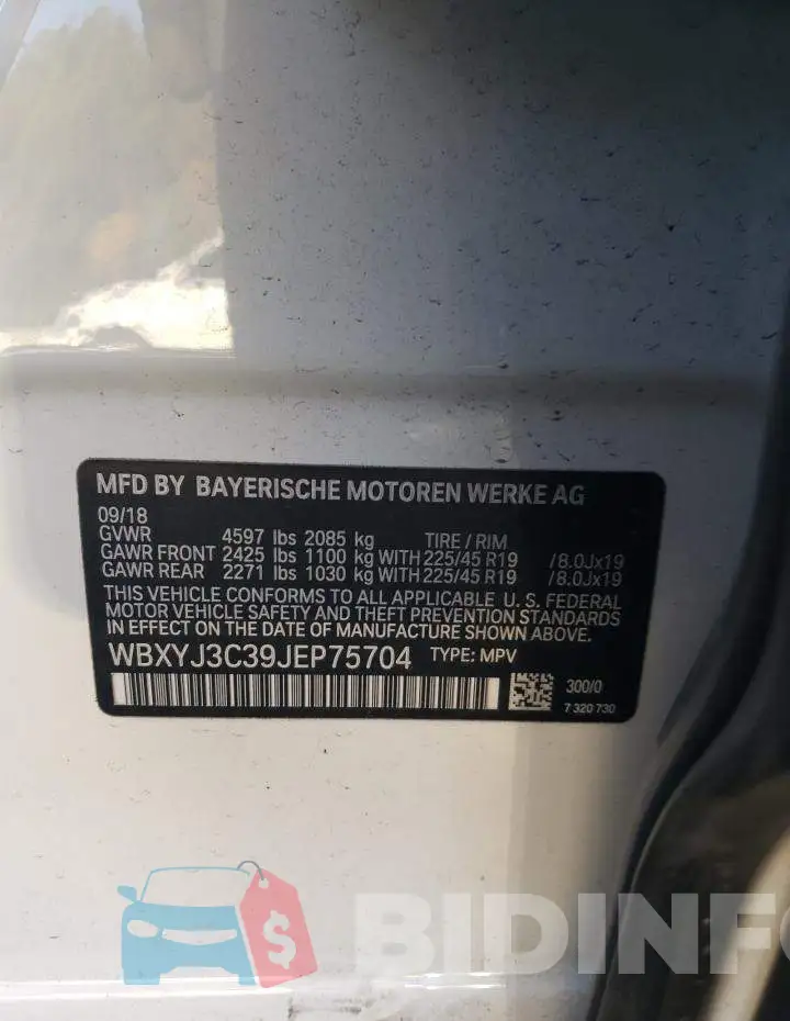 WBXYJ3C39JEP75704 Photo# 13