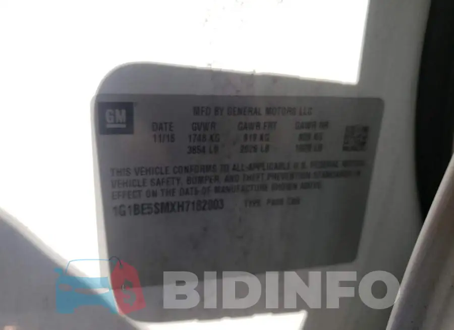 1G1BE5SMXH7182003 Photo# 12