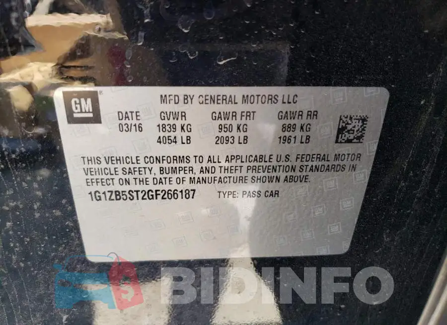 1G1ZB5ST2GF266187 Photo# 12