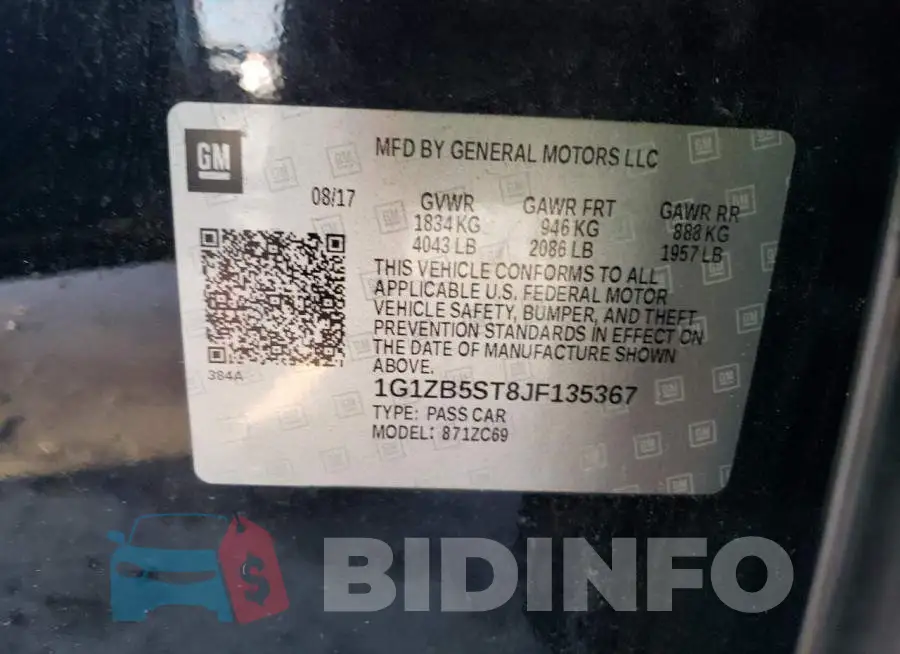 1G1ZB5ST8JF135367 Photo# 12