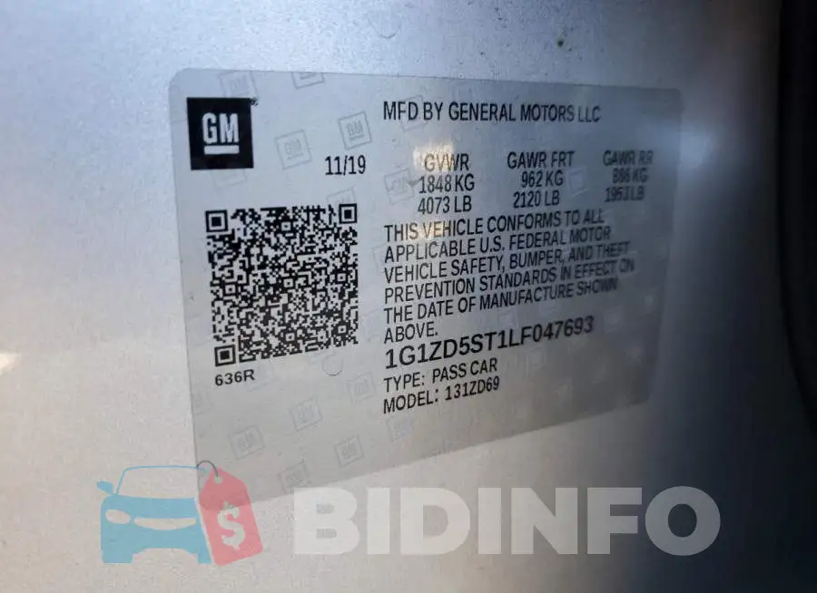 1G1ZD5ST1LF047693 Photo# 13