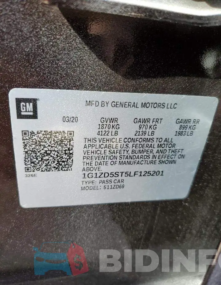 1G1ZD5ST5LF125201 Photo# 12