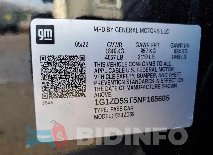 1G1ZD5ST5NF165605 Photo# 12