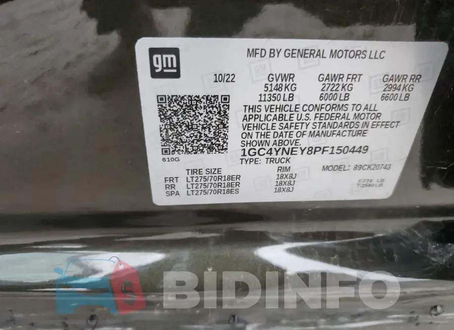 1GC4YNEY8PF150449 Photo# 12