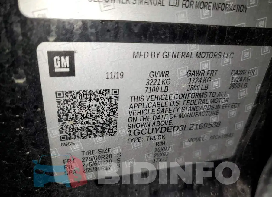 1GCUYDED3LZ169538 Photo# 13