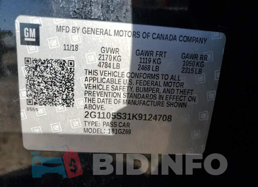 2G1105S31K9124708 Photo# 13
