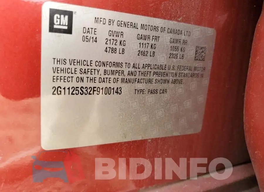2G1125S32F9100143 Photo# 12