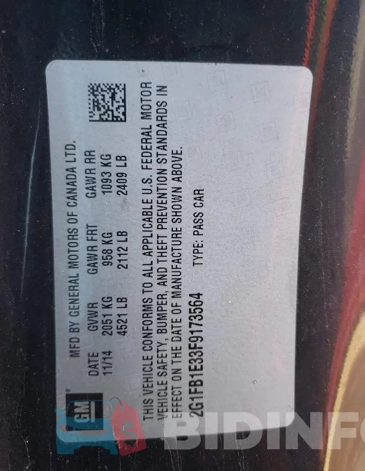 2G1FB1E33F9173564 Photo# 12