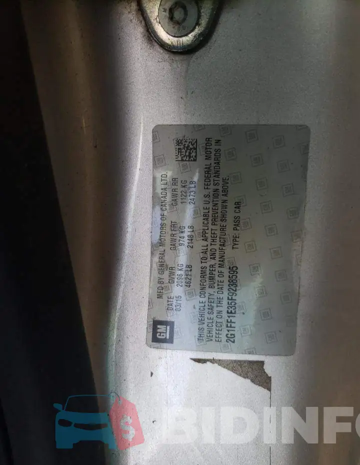 2G1FF1E35F9238595 Photo# 13