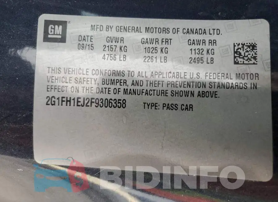 2G1FH1EJ2F9306358 Photo# 13