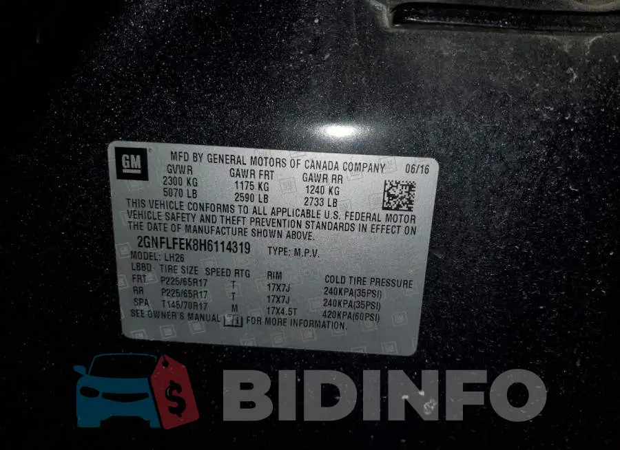 2GNFLFEK8H6114319 Photo# 13