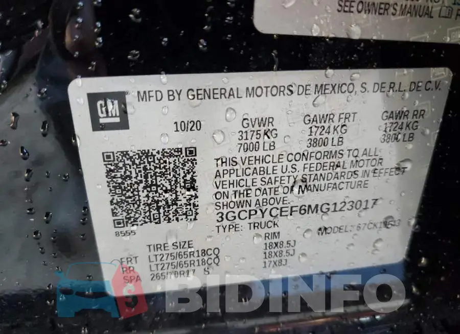 3GCPYCEF6MG123017 Photo# 13