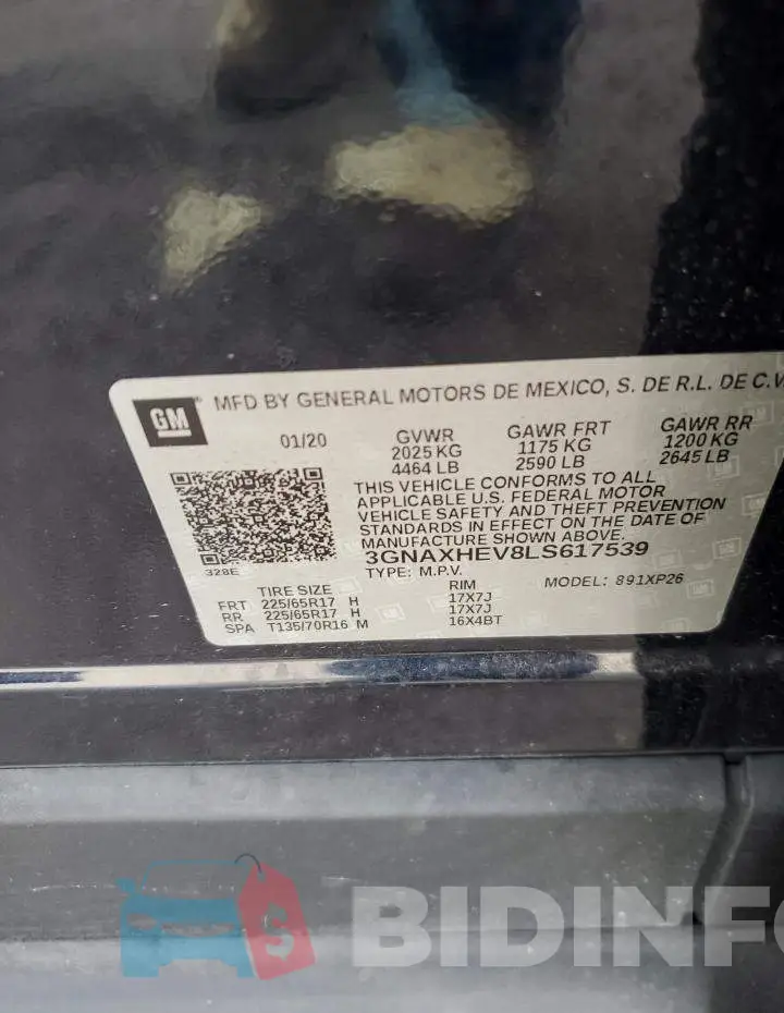 3GNAXHEV8LS617539 Photo# 13