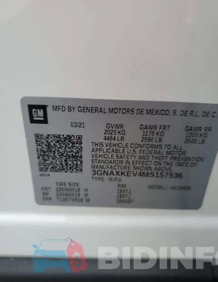 3GNAXKEV4MS157536 Photo# 13