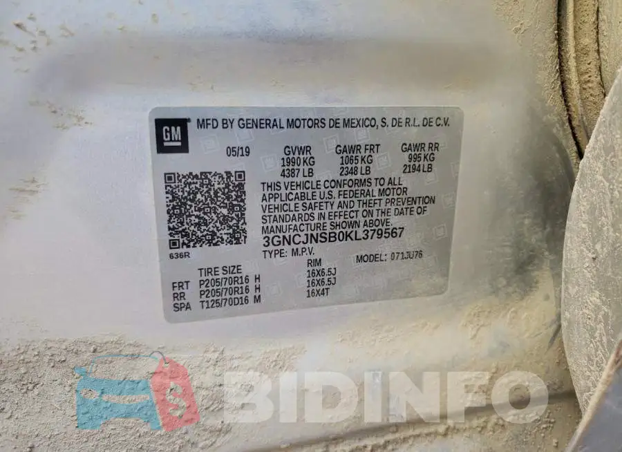 3GNCJNSB0KL379567 Photo# 14