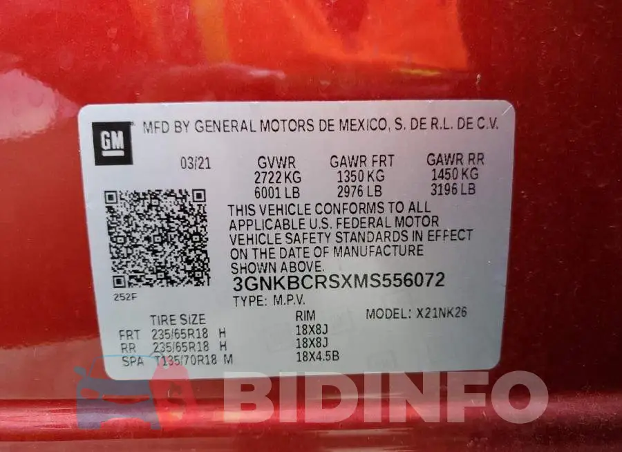 3GNKBCRSXMS556072 Photo# 12