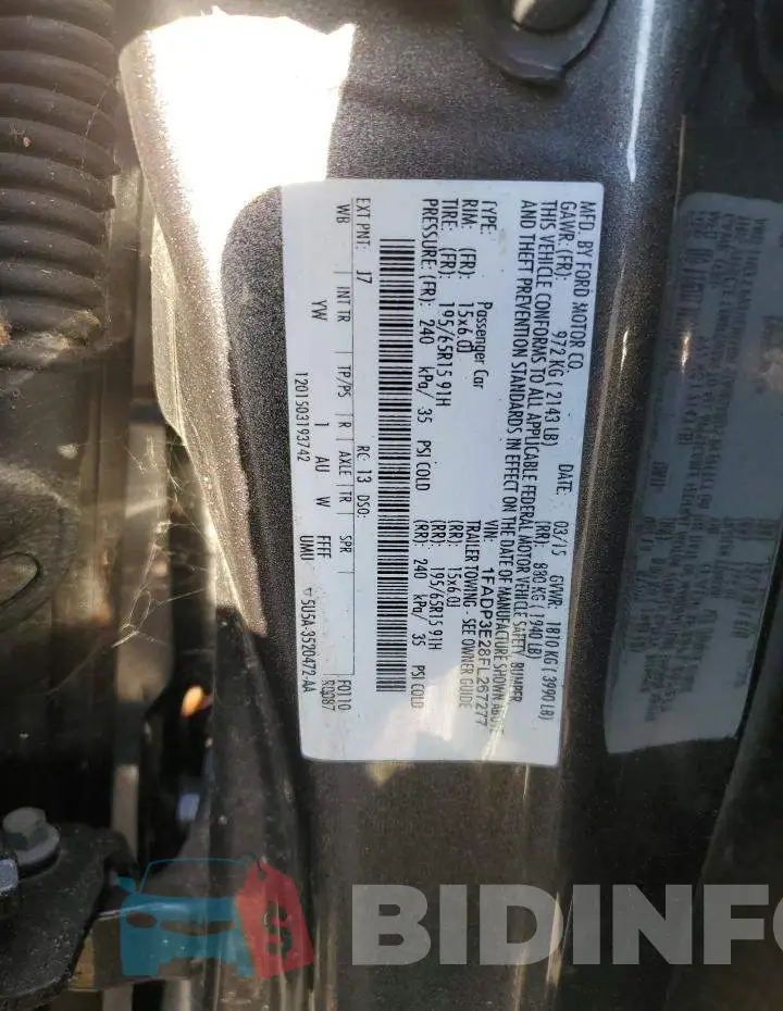 1FADP3E28FL267277 Photo# 12