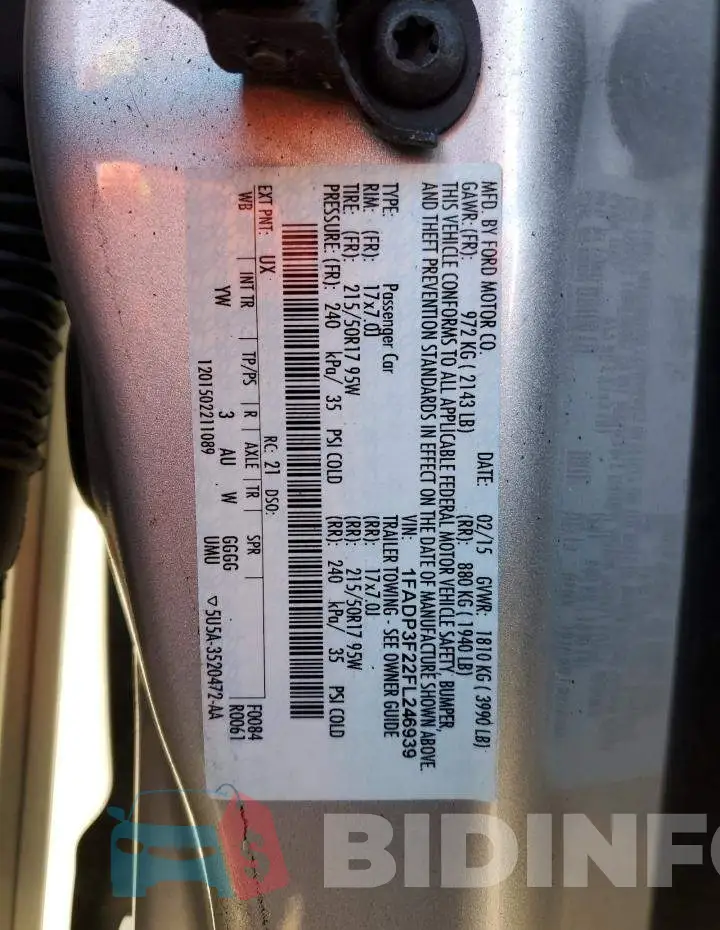 1FADP3F22FL246939 Photo# 12