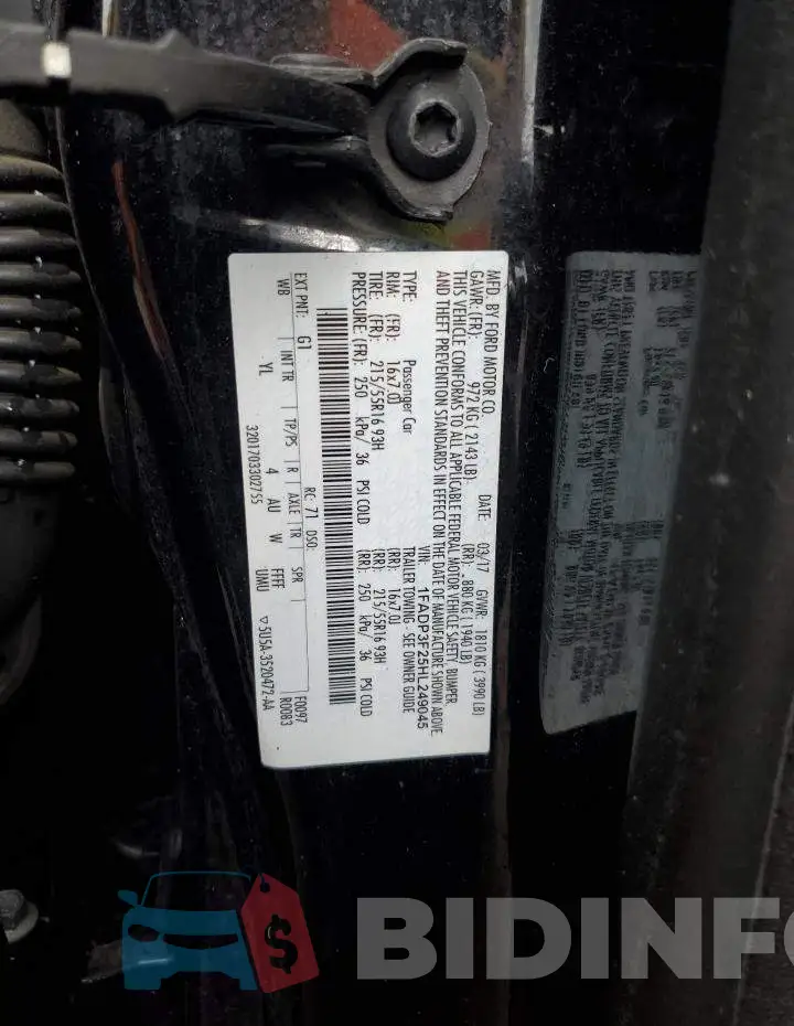 1FADP3F25HL249045 Photo# 12