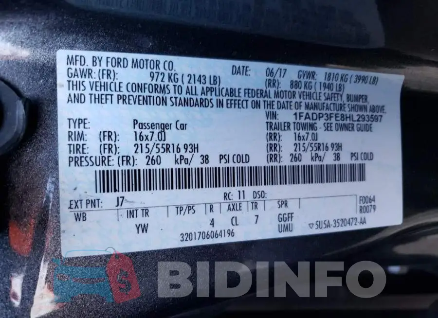 1FADP3FE8HL293597 Photo# 12