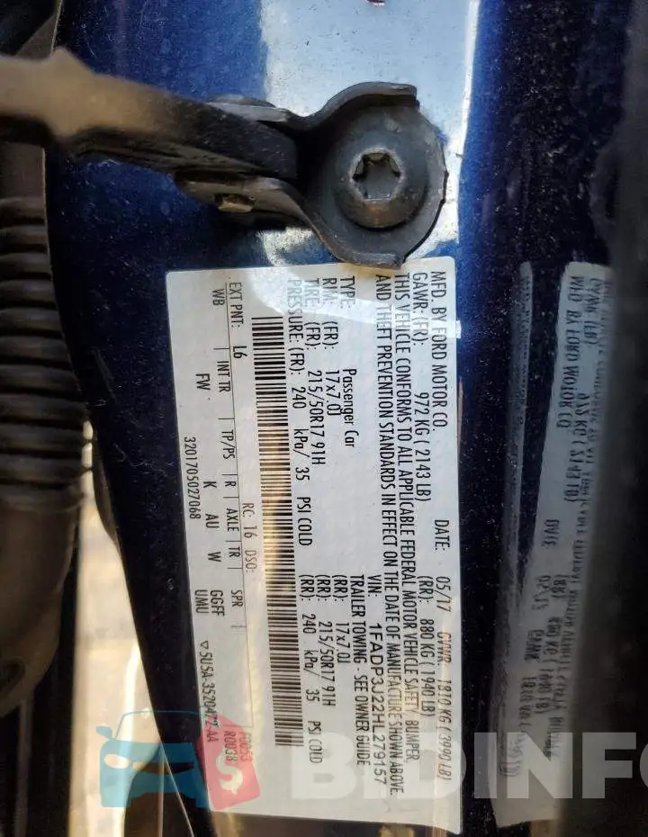 1FADP3J22HL279157 Photo# 12