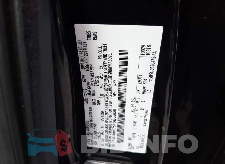 1FMCU0G75FUB68850 Photo# 13