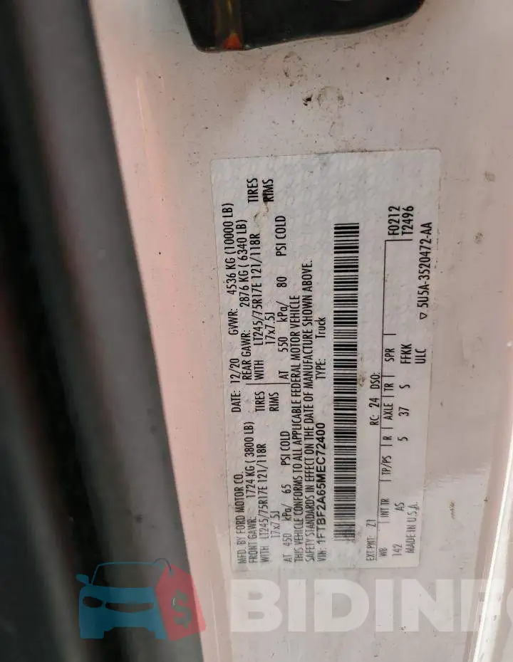 1FTBF2A65MEC72400 Photo# 13