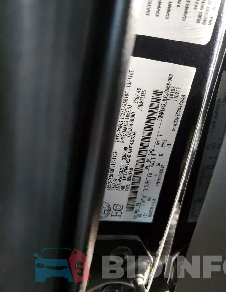 1FTFW1E50JKF46354 Photo# 12