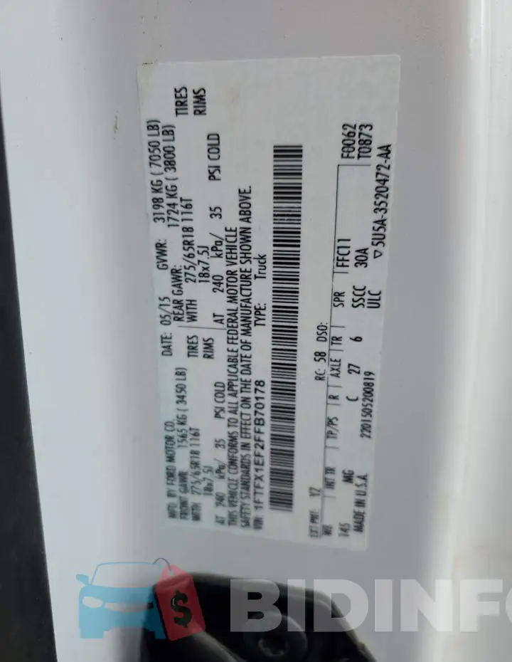 1FTFX1EF2FFB70178 Photo# 13