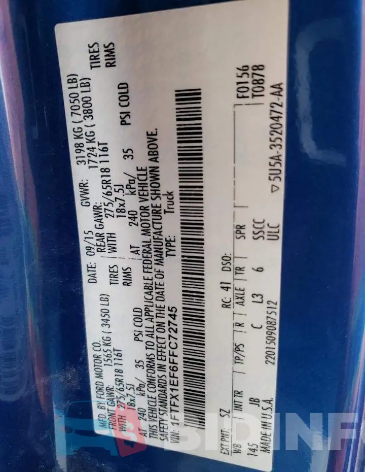 1FTFX1EF6FFC72745 Photo# 12