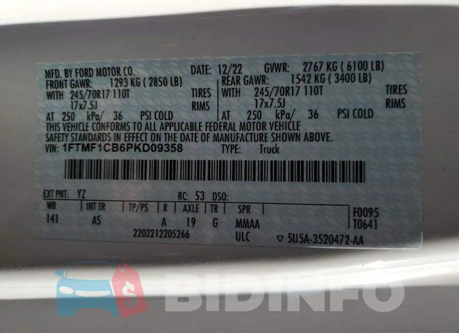 1FTMF1CB6PKD09358 Photo# 12