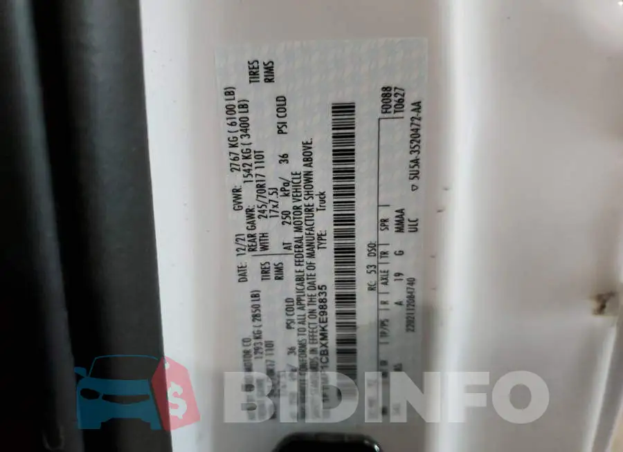 1FTMF1CBXMKE98835 Photo# 12
