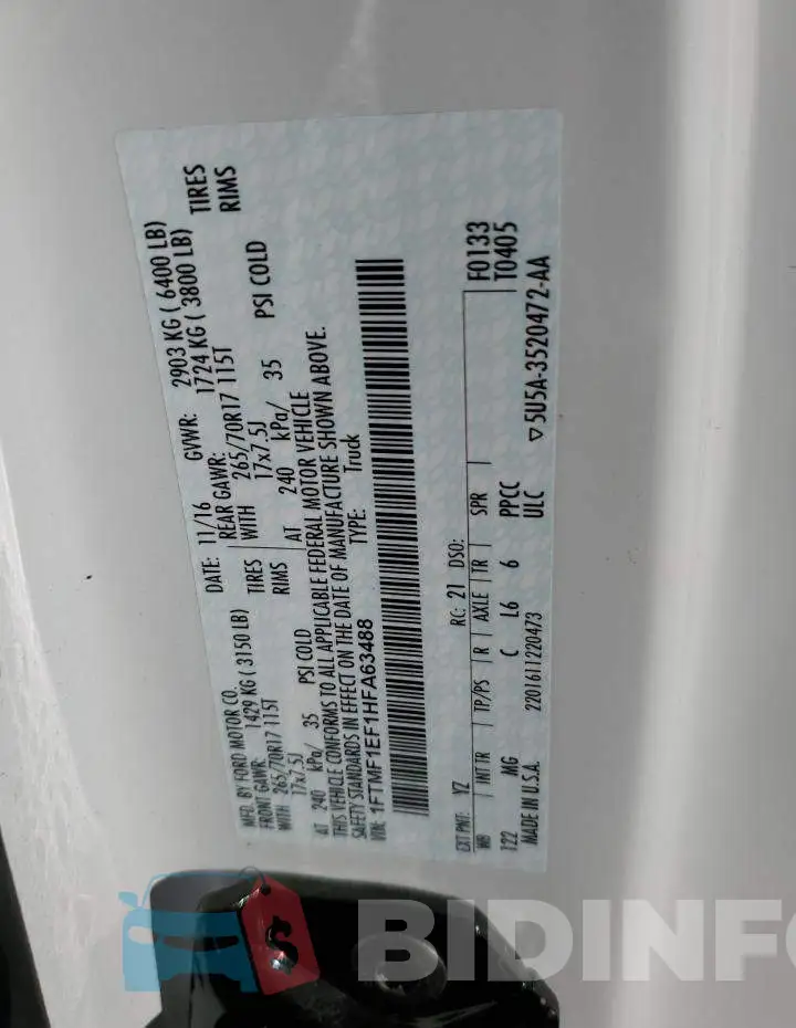 1FTMF1EF1HFA63488 Photo# 12