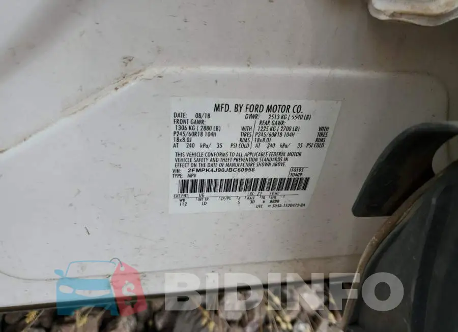 2FMPK4J90JBC60956 Photo# 12