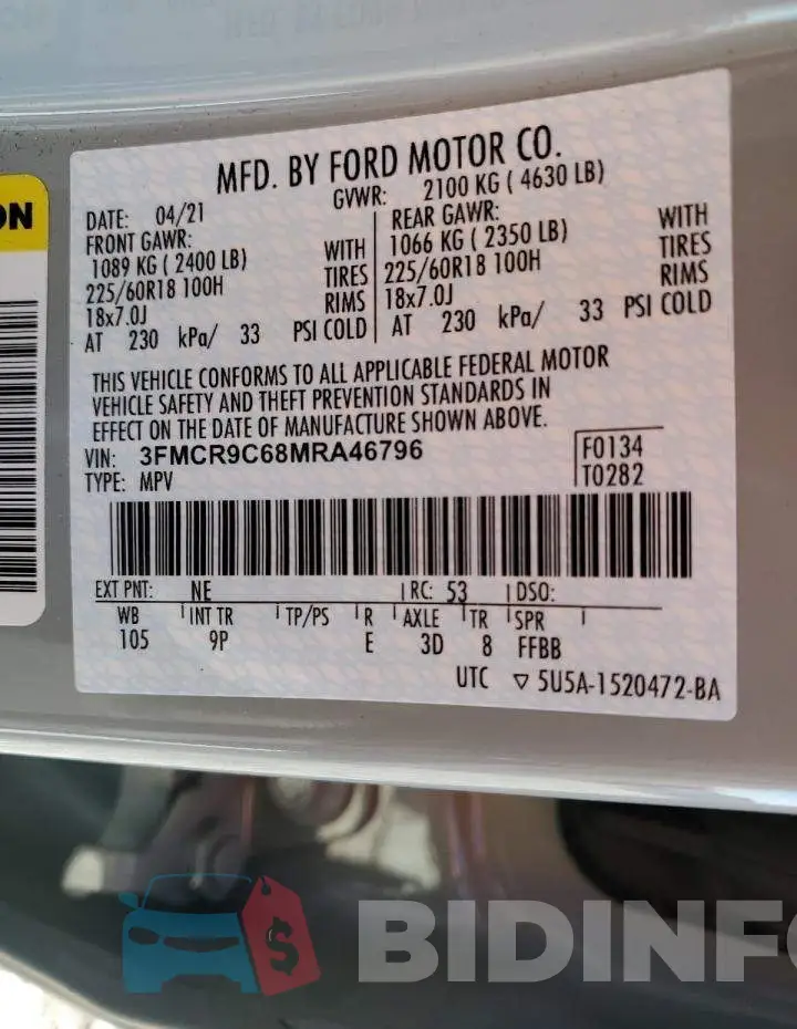 3FMCR9C68MRA46796 Photo# 12