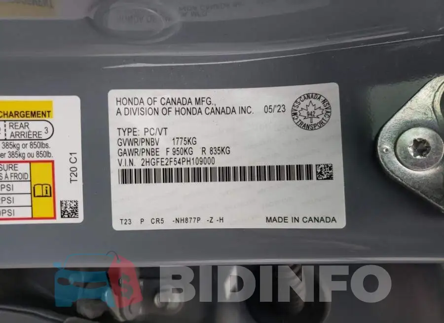 2HGFE2F54PH109000 Photo# 12