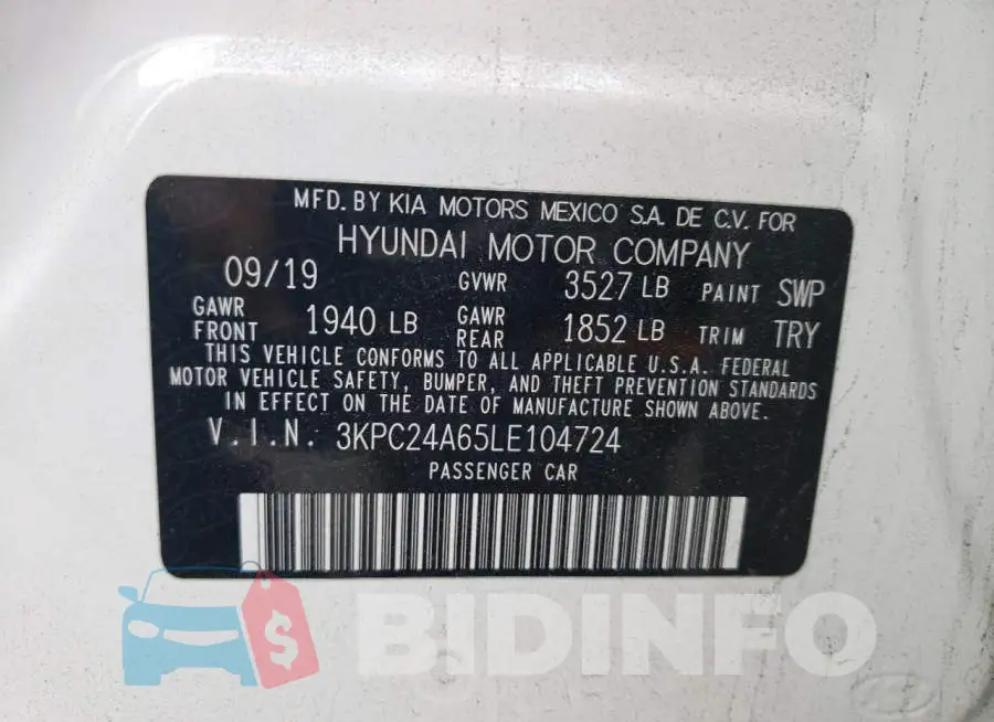 3KPC24A65LE104724 Photo# 12