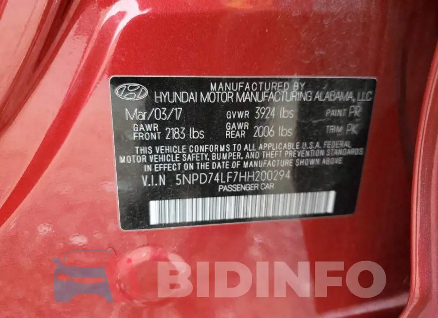 5NPD74LF7HH200294 Photo# 13