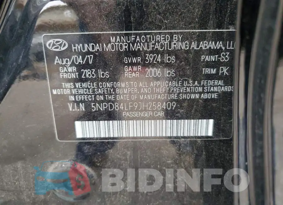 5NPD84LF9JH258409 Photo# 12