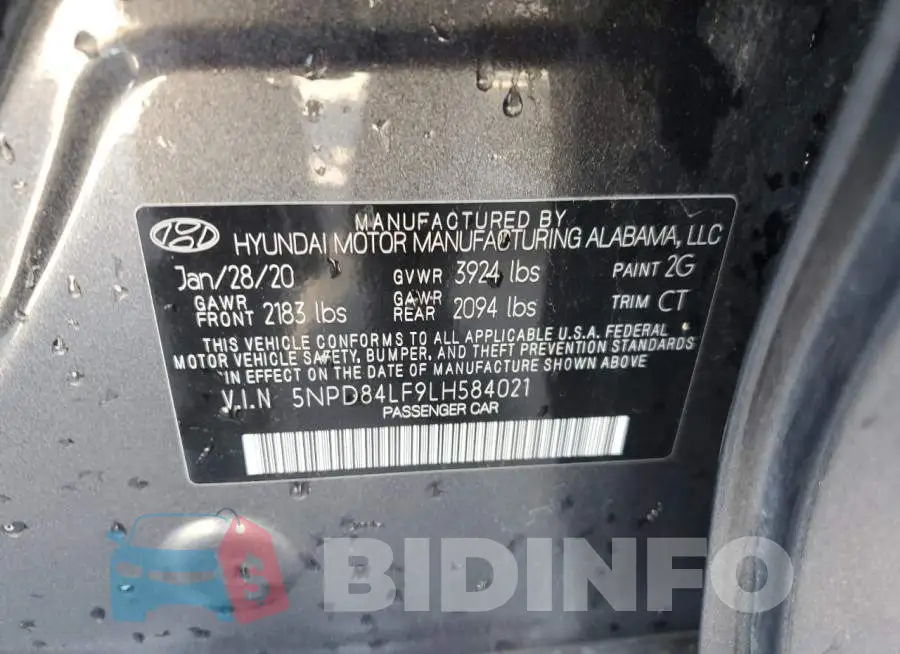 5NPD84LF9LH584021 Photo# 13