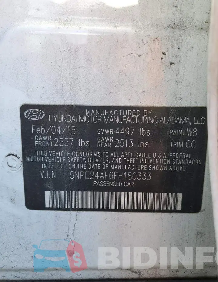 5NPE24AF6FH180333 Photo# 12