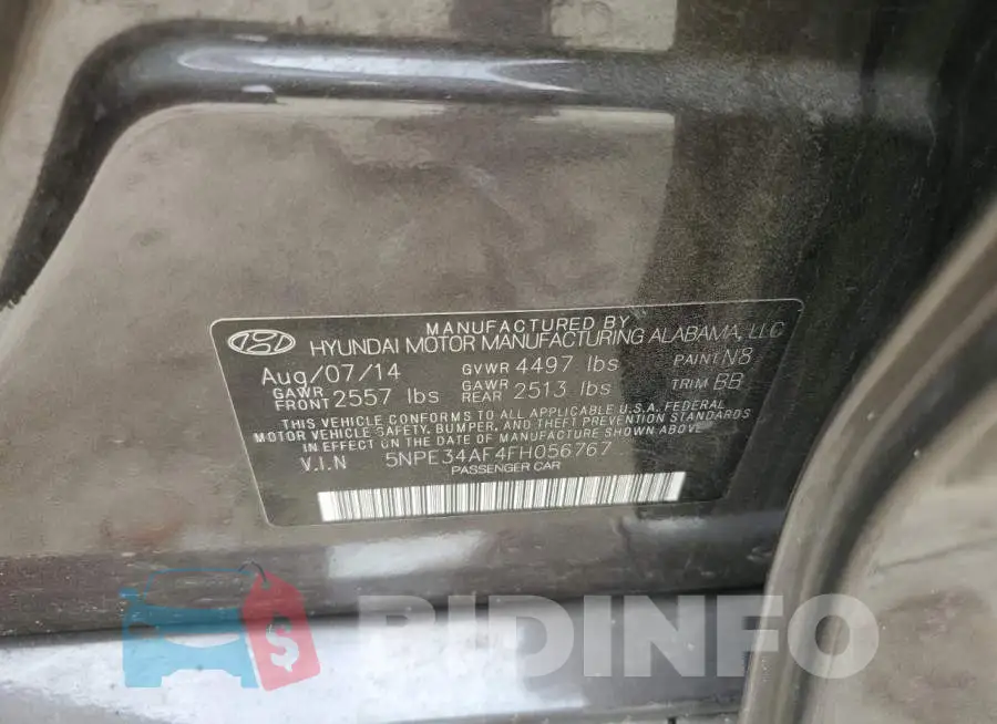 5NPE34AF4FH056767 Photo# 12