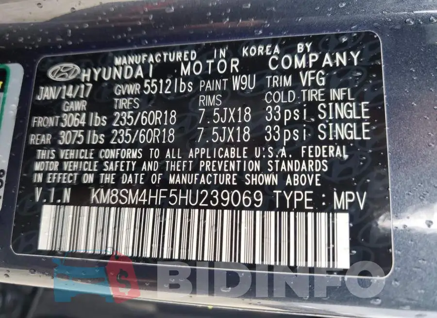 KM8SM4HF5HU239069 Photo# 13