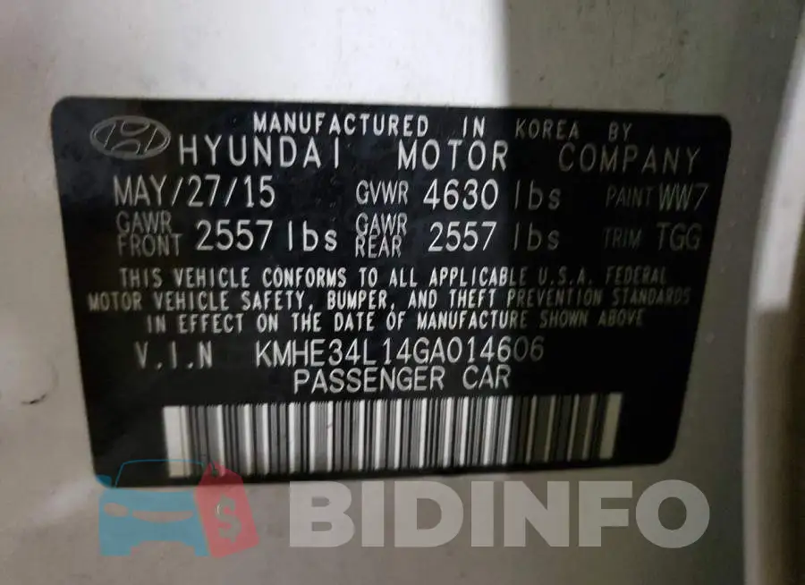 KMHE34L14GA014606 Photo# 12