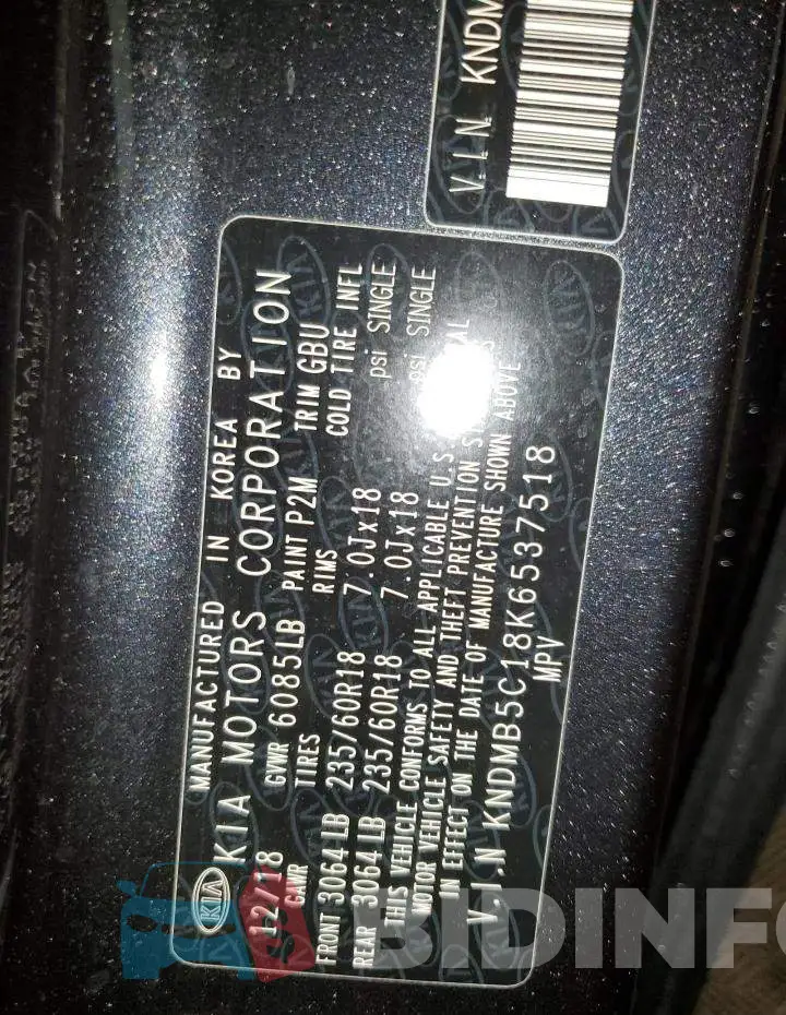 KNDMB5C18K6537518 Photo# 14