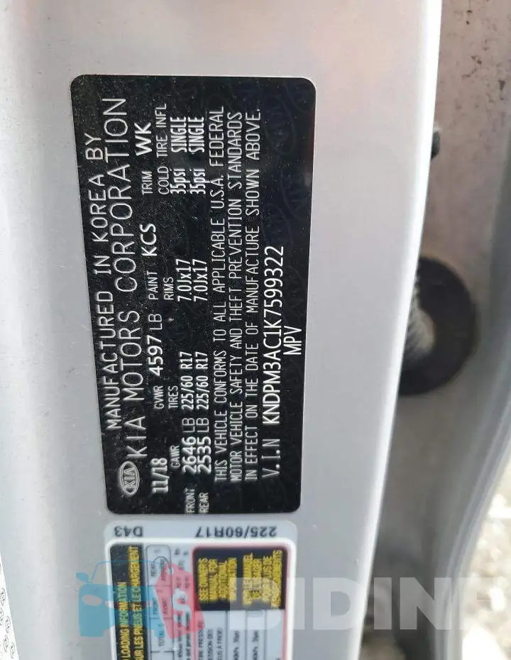 KNDPM3AC1K7599322 Photo# 12