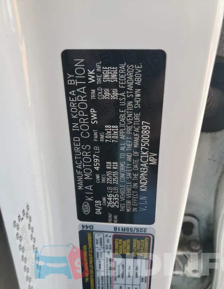 KNDPN3AC1K7500897 Photo# 13