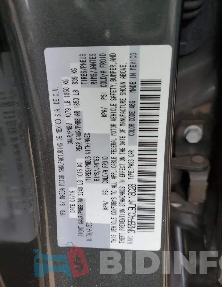 3MZBPACL9LM118028 Photo# 12