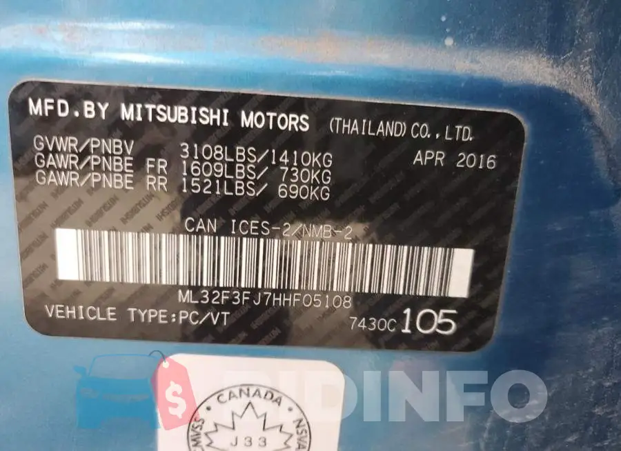 ML32F3FJ7HHF05108 Photo# 13