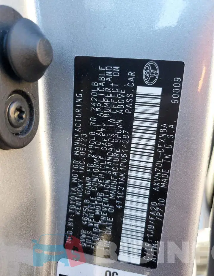 4T1C31AK1PU614287 Photo# 12